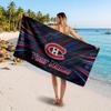 Montreal Canadiens Customized Name Text Beach Towel, Soft Absorbent Towel Beach Pool Travel Personal Gift
