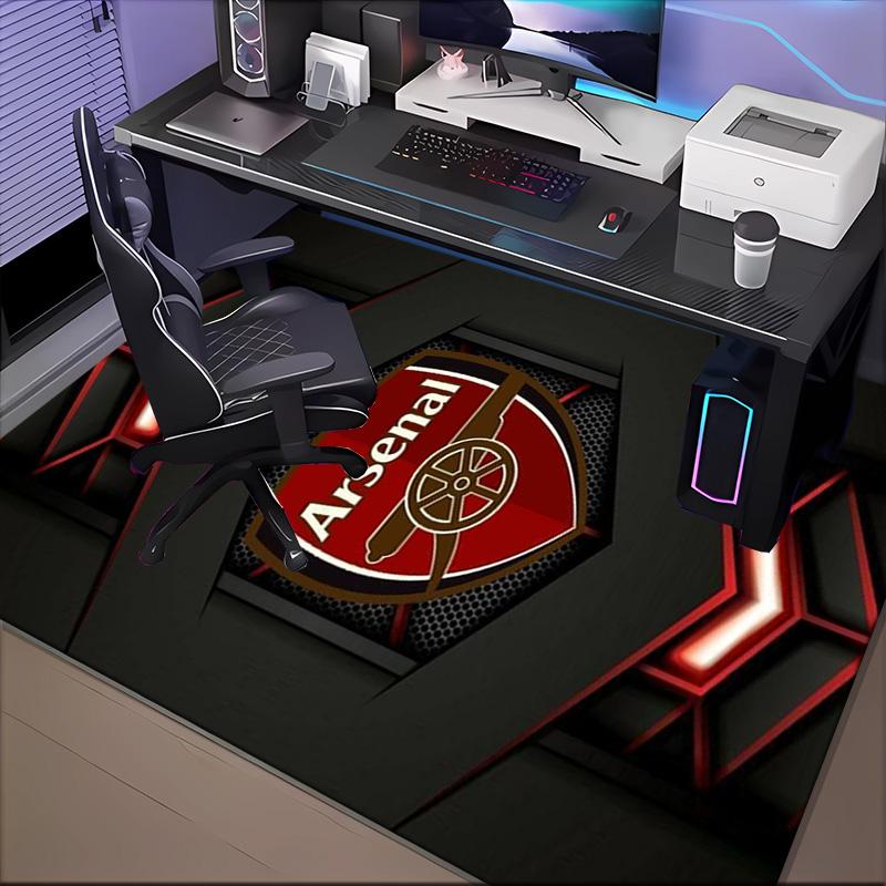 Arsenal Football Club Crest Printed Office Carpet Chair Cushion  Entryway Rug, Rugs for Living Room, Bedroom Christmas gifts