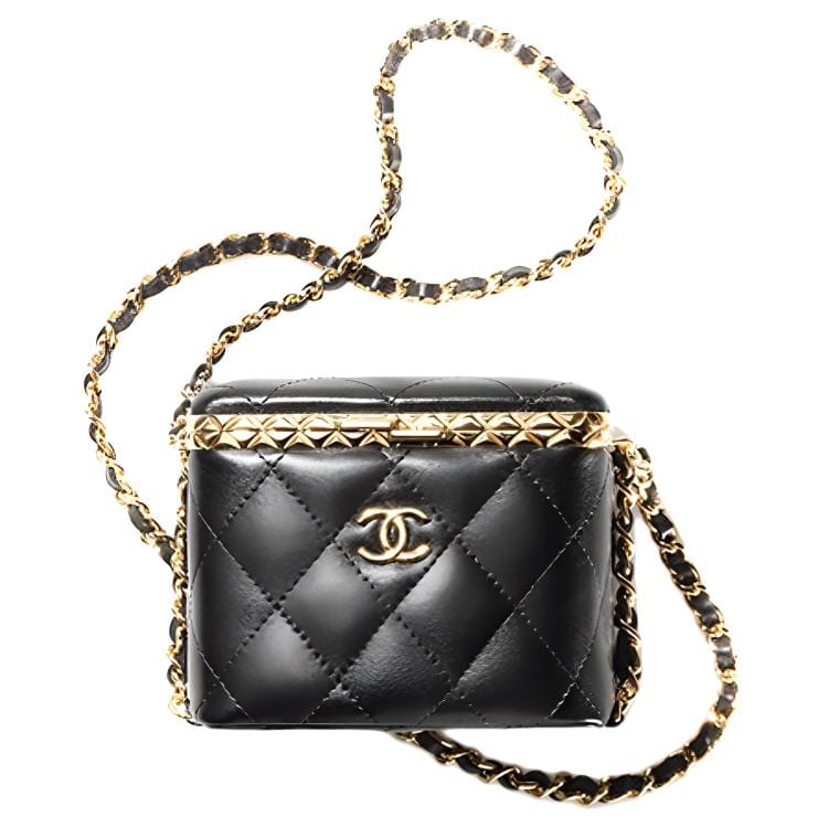 CHANEL Lambskin Crossbody Bags Small Women's Black AP2717-B07981-94305