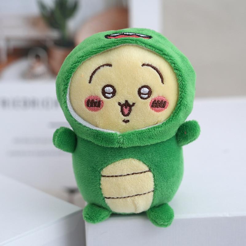 Charming Japanese Dinosaur Plush Keychain Unique Cartoon Style With Cozy Velvety Fabric