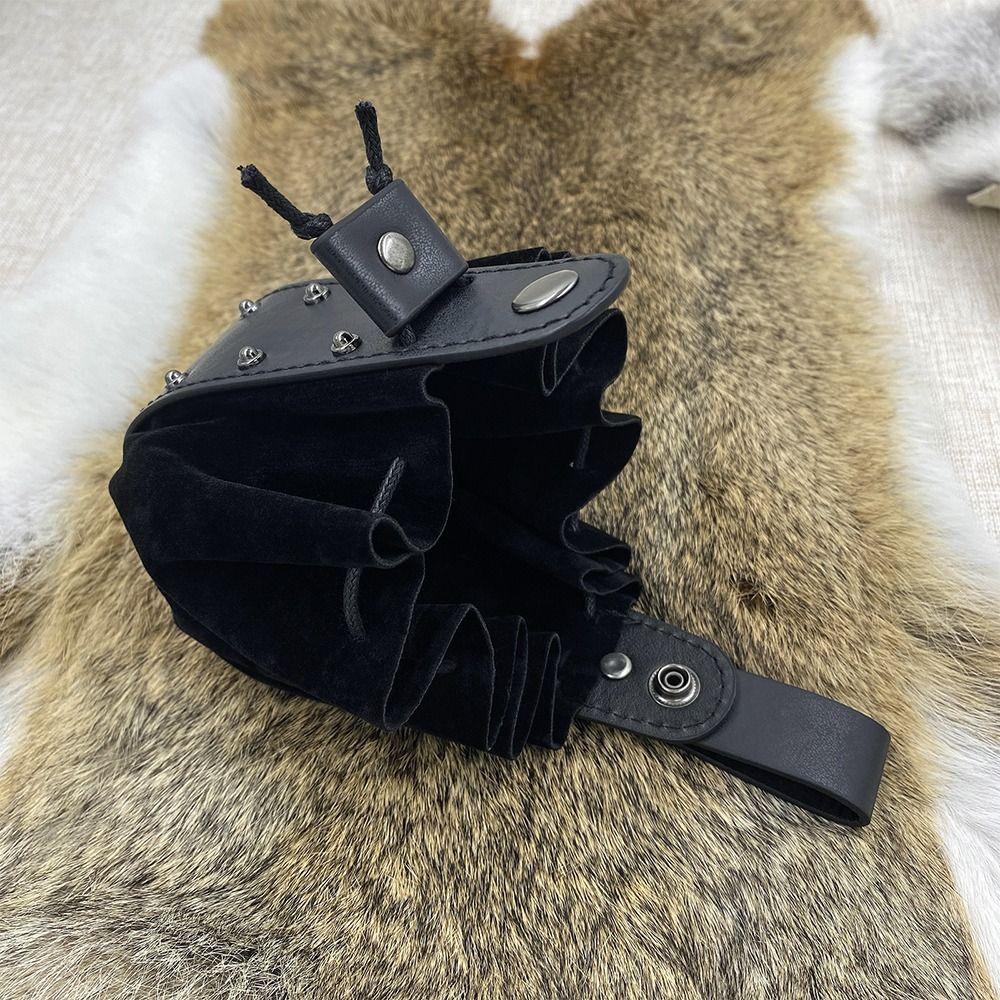 Подвесная Сумка на Пояс Прочная Сумка Дизайн с Шнурком на Талии Viking Средневековая Сумка-Пояс Портативная Винтажная Монетница