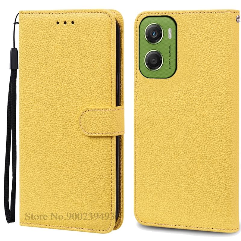 Чехол-бумажник с откидной крышкой из кожи для Motorola G06 Чехол-книжка для Motorola Moto G06 Чехол для телефона Motorola Moto G06 Power Fundas