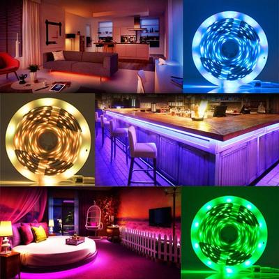 Светодиодные ленты Tenmiro 65,6 фута, Сверхдлинный комплект светодиодных лент RGB с изменяющимся цветом с ИК-пультом на 44 клавиши, Светодиодные ленты для спальни, кухни, дома