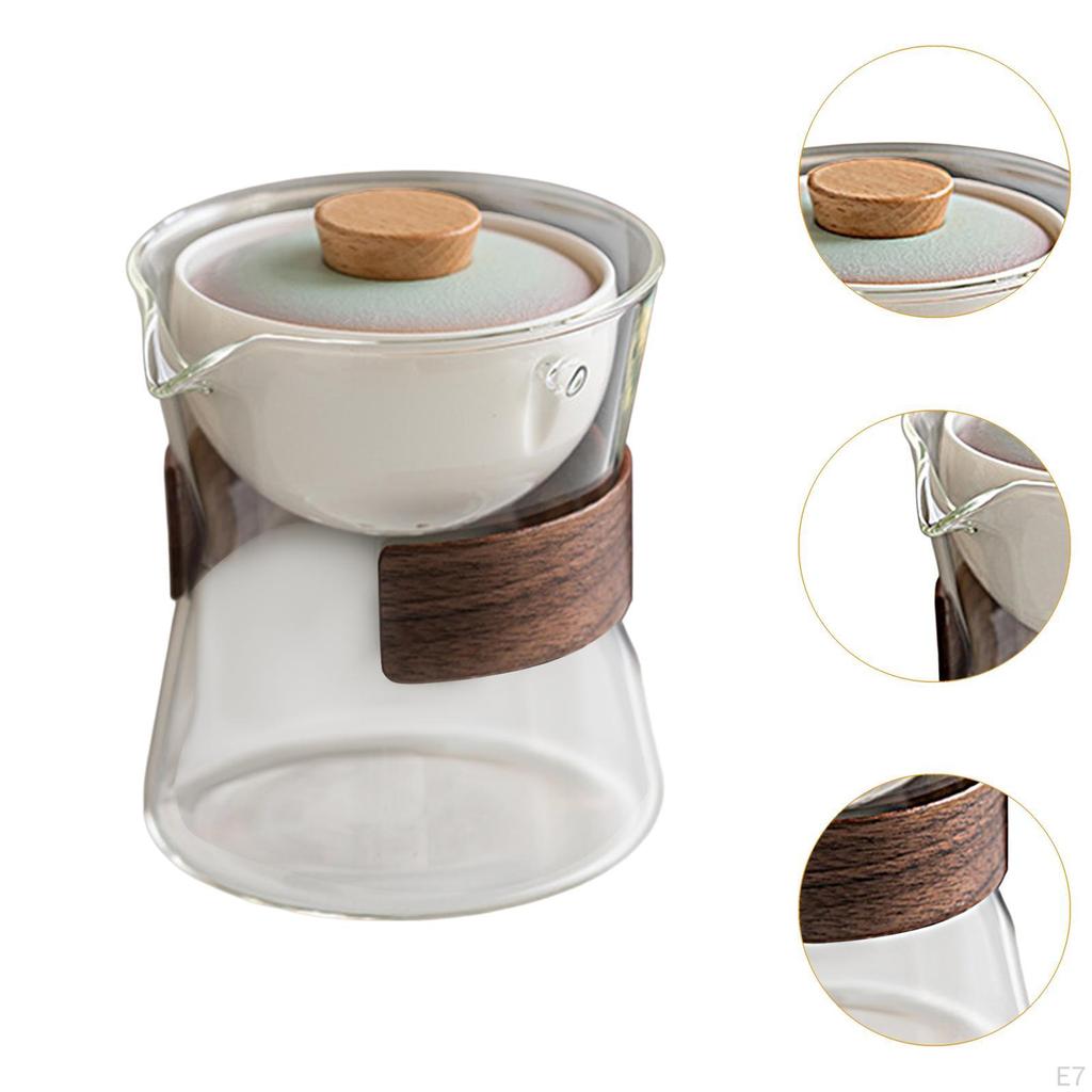 Стеклянный чайник Цветущий и рассыпной лист столовая посуда съемный портативный чайник Гун-фу