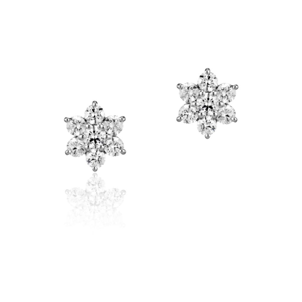 K10 White Gold Earrings [Yondo Sea] 4℃ 11161-615-3208-00-00 Women's