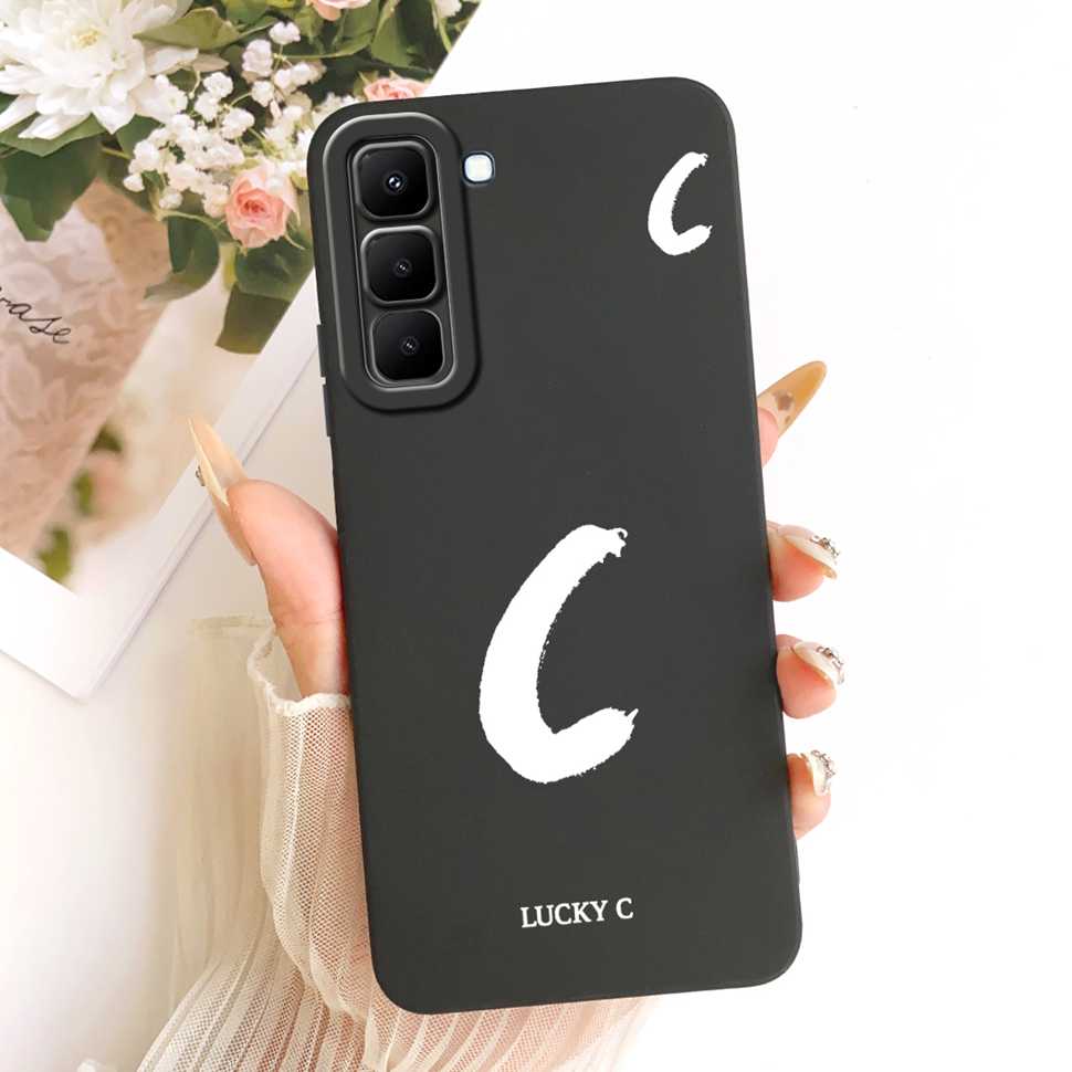 For Infinix Hot 70 5G X6895 Case New Design Letters A-Z Silicone Back Cover For Infinix Hot70 HOT 70 5G Phone Cases Bumper