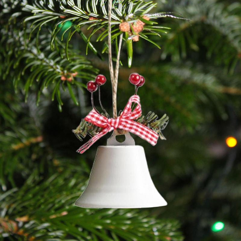 Рождественские подвесные колокольчики 2025 года с рождественским бантом/ягодами, антикварные праздничные шикарные колокольчики для украшения дома на вечеринку