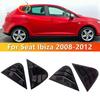 Для Seat Ibiza 2008 2009 2010-2012 АБС-пластик Заднее окно Четверть Жалюзи Накладка Вентиляционное отверстие на крыле Боковая отделка Автомобильные клейкие аксессуары