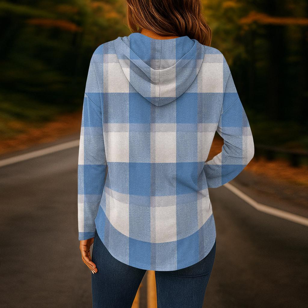 Женские модные толстовки с капюшоном V-образным вырезом с длинным рукавом и цветочным принтом на шнурке, повседневные свободные пуловеры