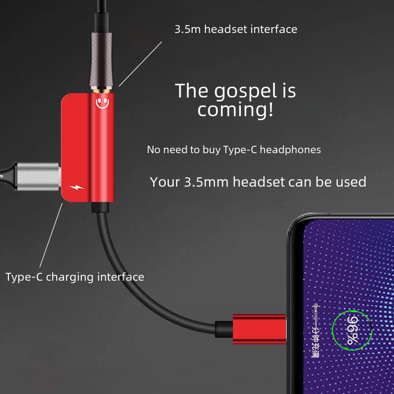 Кабель-адаптер с двумя аудиоразъемами Type-C и 3,5 мм