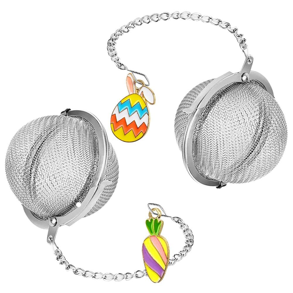 2PCS Stainless Steel Butterfly Bee Chain Tea Infuser Fine Mesh Spice Ball Tea Strainer Soup