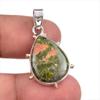 Natural Unakite Gemstone Handmade 925 Solid Sterling Silver Pendant 1.50" N6i29