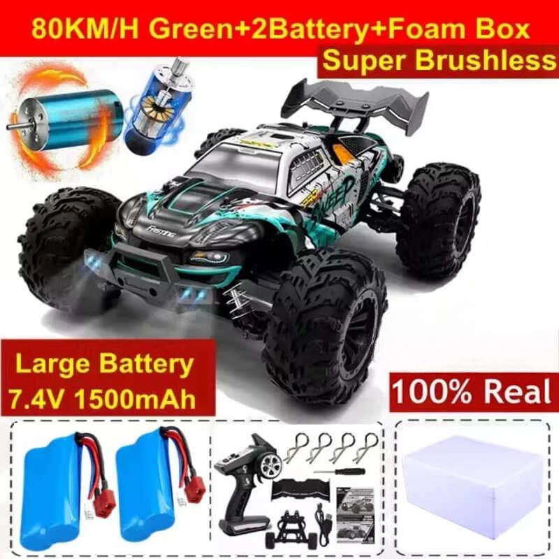 Новый 4WD High Toughness 80KM/H полноприводный радиоуправляемый автомобиль Off-road 4x4 RC 1:16 полномасштабных высокоскоростных гоночных машин Big Foot Fast Drift, детский подарок