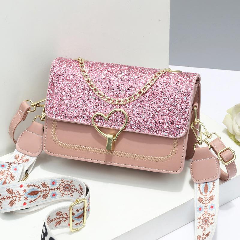 Новая сумка высокого уровня внешнего вида Full Star Design Advanced Sense of Small Fragrance Wind Handbag Splicing Shoulder Bag Tide
