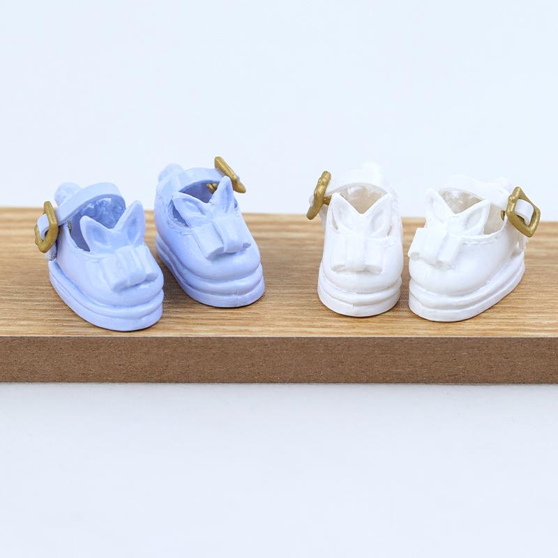 2шт 1:12 OB11 Милые Жемчужные Туфли Принцессы Мэри Кукла Классические Туфли Костюм Для Ob11 1/12 Bjd Съемная Кукла Gsc DOD Аксессуары Для Кукол