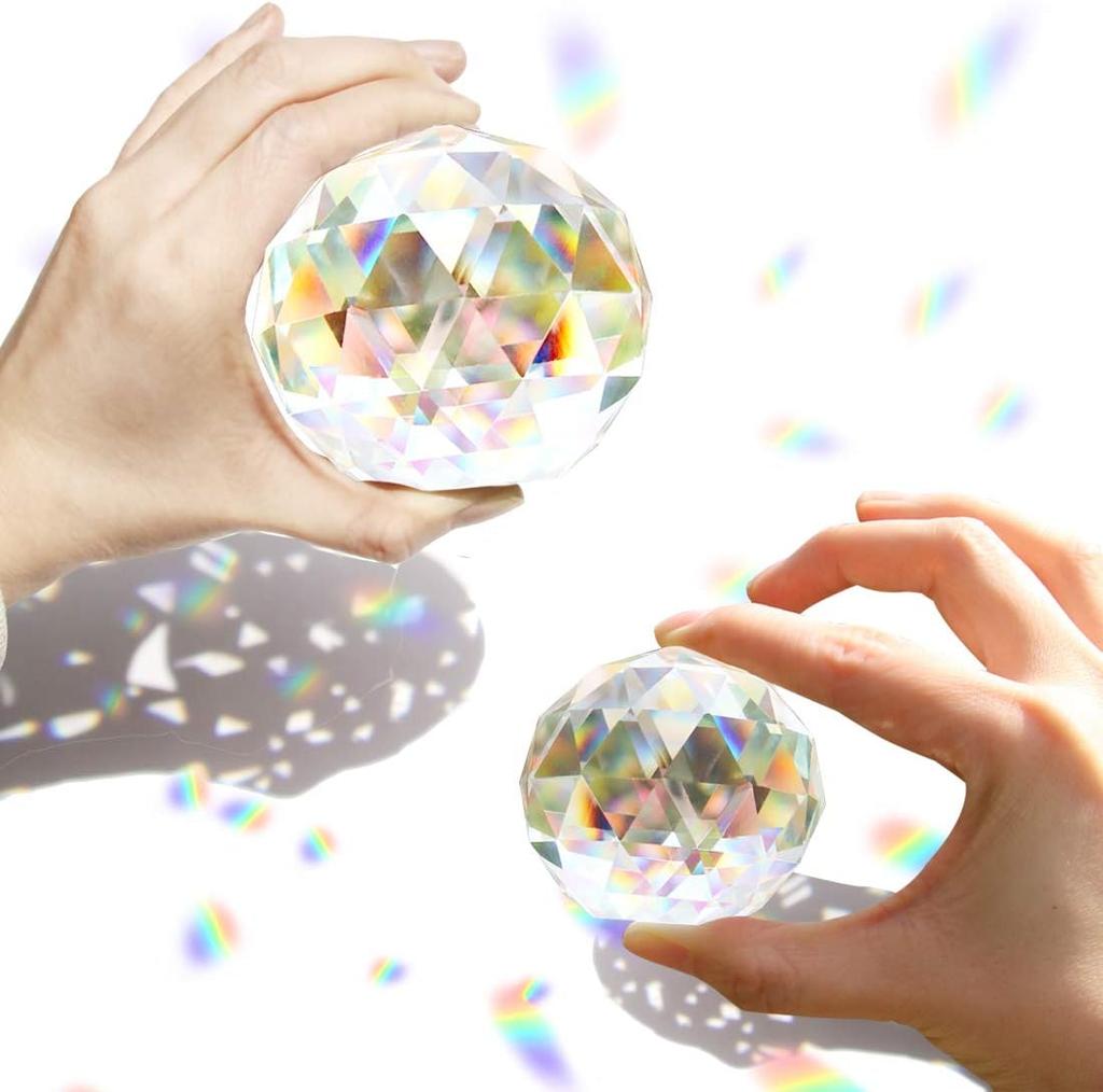 Clear Crystal Ball Prism Window Rainbow Maker Window Prisms Suncatcher for Feng Shui