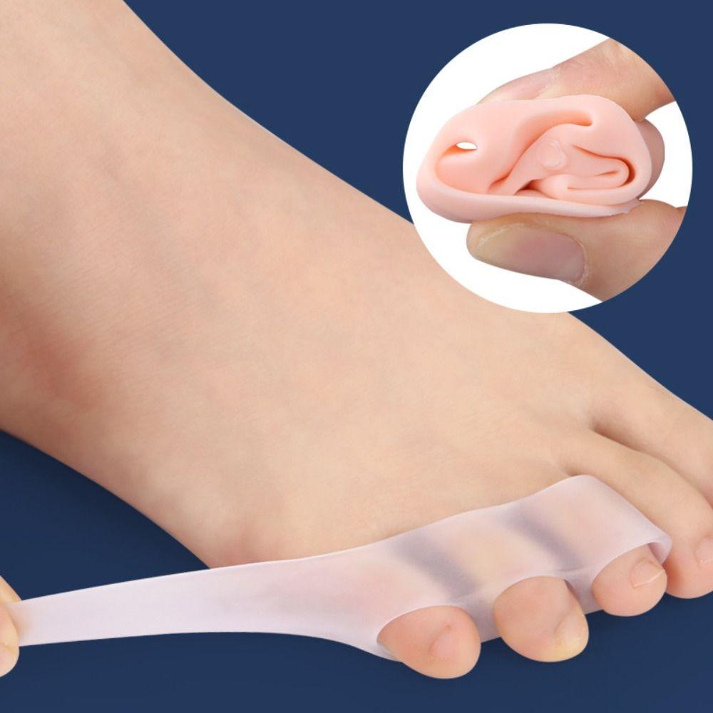 2Pcs Silicone Gel Toe Straightener Little Toe Fit Bunion Corrector Blister Prevention
