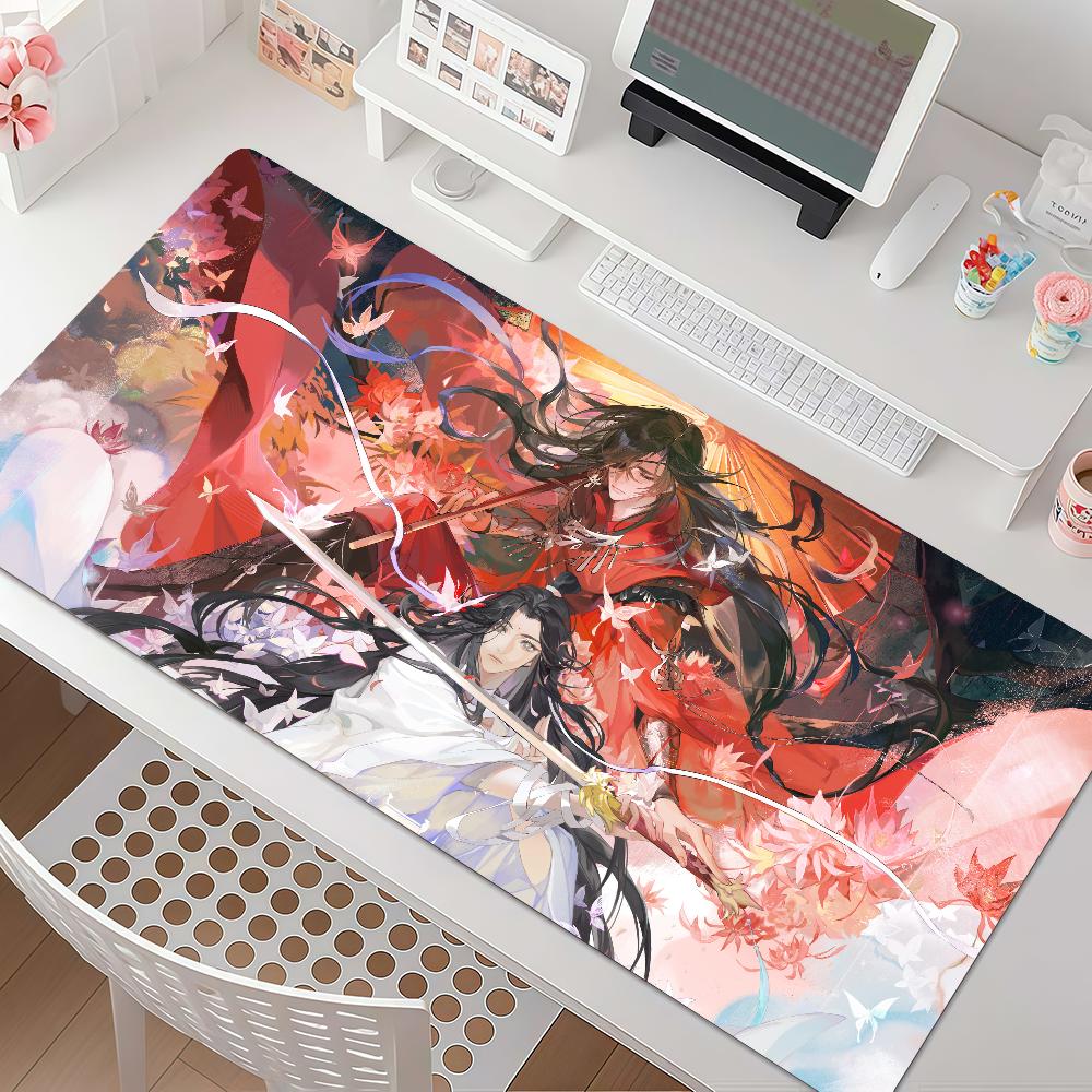Anime H-Heaven Official's Blessing Mouse Pad Anti Slip Rubber Edge Locked Thickened Laptop Gaming Desk Mat