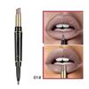 Double Lip Liner Pencil Lipstick Matte Long Lasting No Stain on Cup Easy to Color Lipstick Lip Pencil