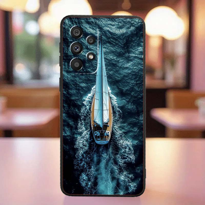 Модный чехол для телефона с рисунком самолета для Samsung A41 A35 A34 A33 A32 A25 A24 A23 A21s A06 A05 A04 A03 Note 10 20 Ultra 5G Черный