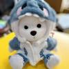 Плюшевая кукла-медведь Акула 30 см с капюшоном, кукла для переодевания Lina Bear Dress up Doll — обязательный подарок для пар на праздники и дни рождения