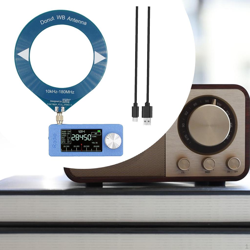 SI4732 Мини-радиоприемник с цветным дисплеем и 1,9-дюймовым экраном, перезаряжаемый AM-приемник для карманных радиостанций