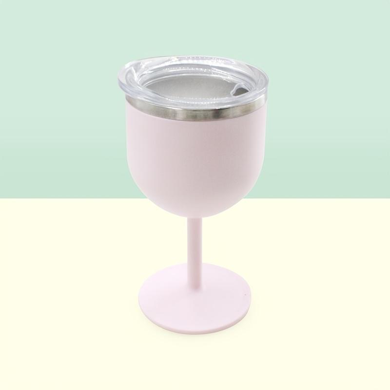 1Pc, 4oz High Aesthetic Value Water Cup With A Tall Handle, 304 Stainless Steel Inner Lining, Transparent Lid, Available In Multiple Colors, Suitable