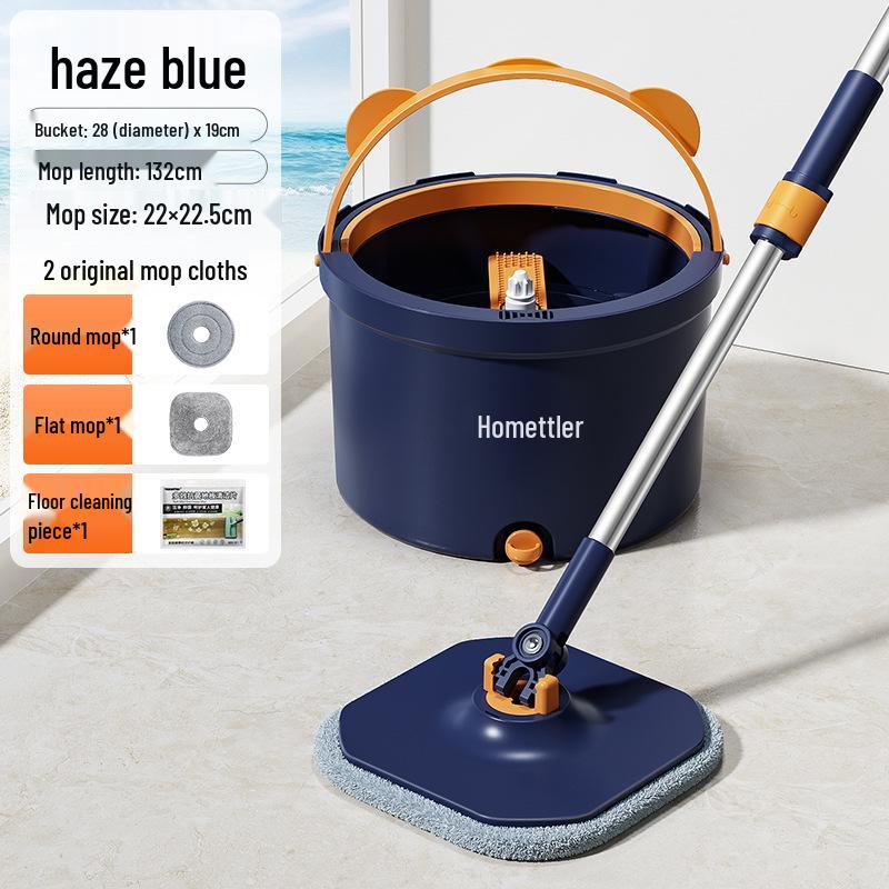 Вращающаяся швабра Meitianle: Разделение чистого и грязного, Ленивый бытовой инструмент для уборки, Прочная штанга, Тренд.