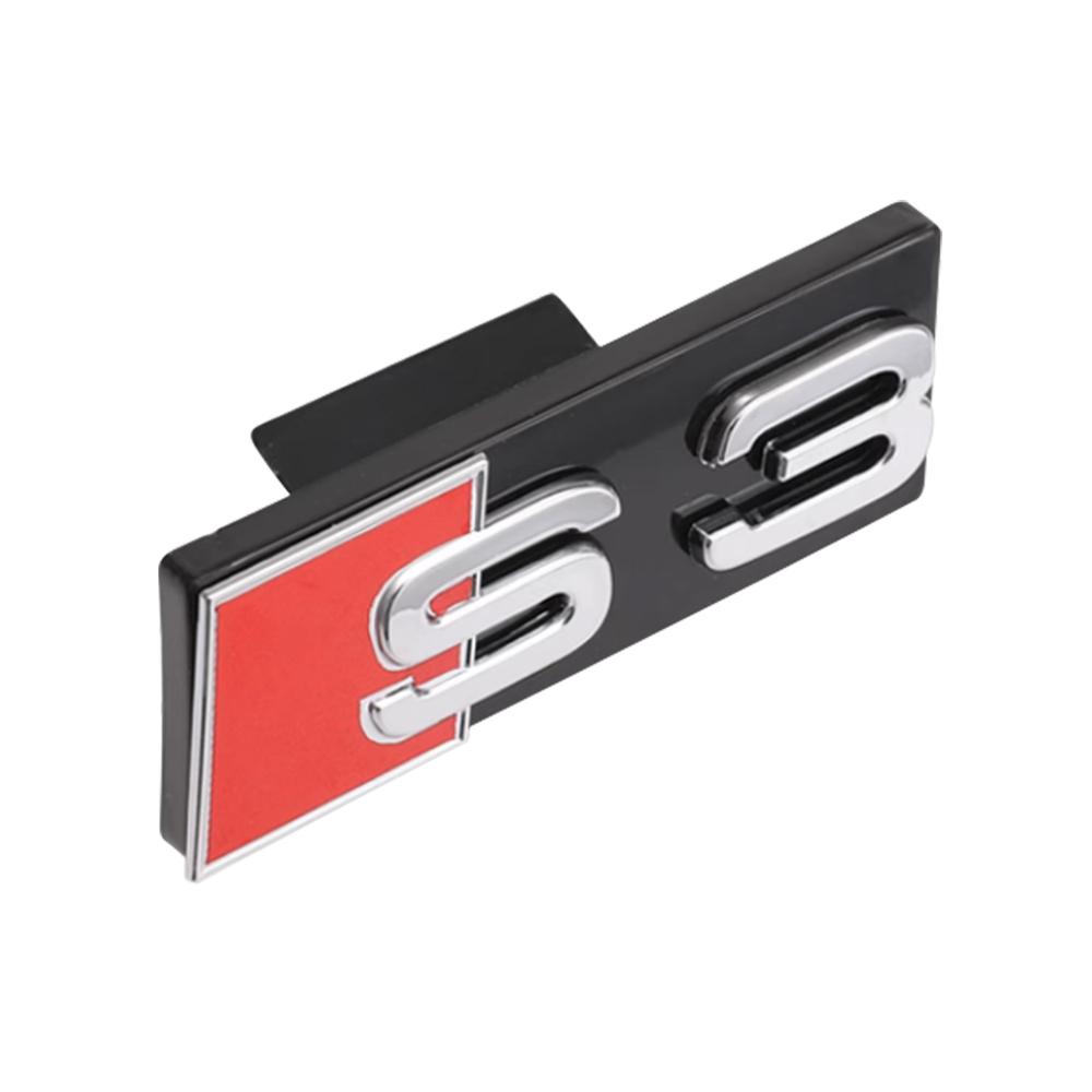 3D ABS Car Front Hood Grille Emblem Sticker Decor For Audi S3 S4 S5 S6 S7 S8 RS3 RS4 RS5 RS6 RS7 RS8 W12 V6 V8 SQ3 SQ5 SQ7 SQ8