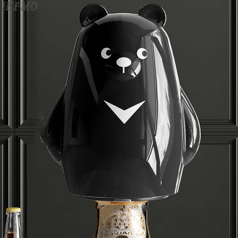 Portable Push Down Bottle Opener Polar Bear Cute Cap Soda Can Remover Press Type Jar Opener Beer Kitchen Gadgets