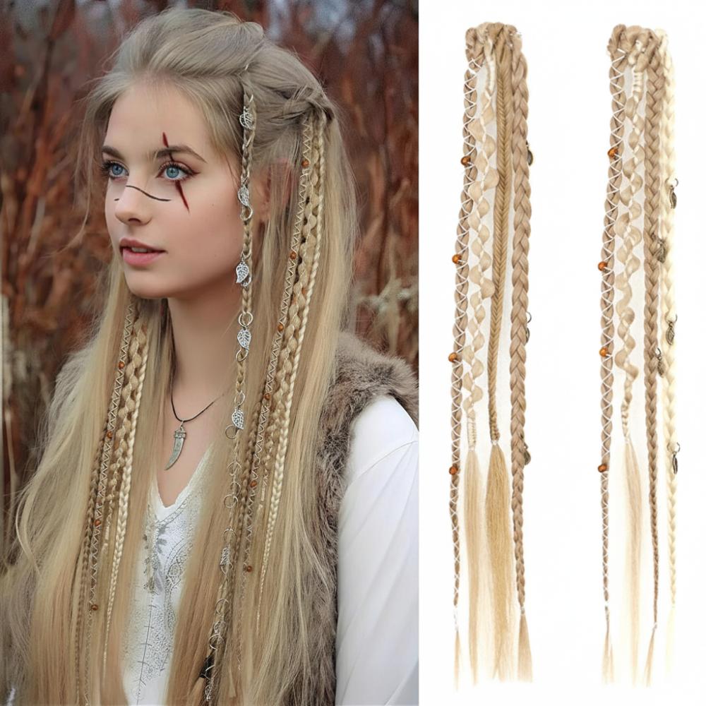 Парик 16 дюймов, накладные волосы, ручная работа, синтетическое плетение, на клипсах, длинная коса, для повседневного использования, вечеринки