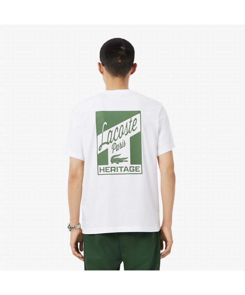 Мужская футболка LACOSTE с принтом на спине, классический крой, короткий рукав Th5948-55N 001