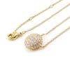 [J0155] - Gold-Plated Necklace 'Sissi' White Gold - 10 Mm