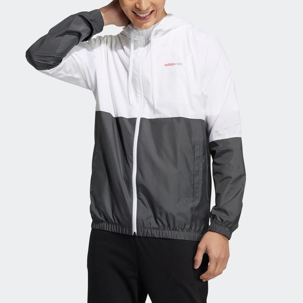 Adidas Neo Jackets Men's White Gray Hooded Moderate Other GP5650