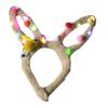 Lovely LED Rabbit Ear Headband New Year Party Flashing Light Plush Hairhoop Carnival Party Headwear RaveProps Headdress