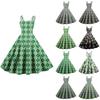 Women's Casual Fashion Print Sexy Off Shoulder Punk Retro Dress Retro Dress Dress