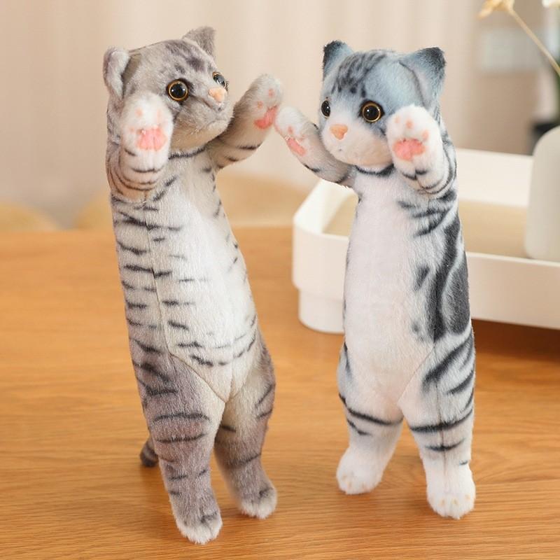 Playful Plush Cat Stuffed Toy Cute Lucky Cat Soft Doll For Kids Bedtime Companion