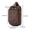 Men Vintage Leather Belt Bag Travel Cell Phone Purse Wallet Waist Bag Fanny Pack