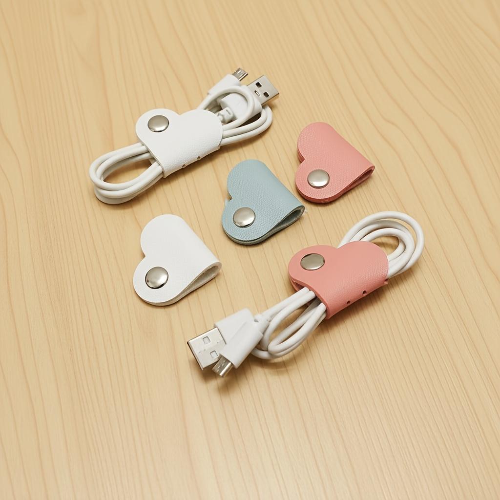 3Pcs Heart-shaped Cable Storage, Stylish Design, Suitable for Men and Women. Using Soft High-quality Materials