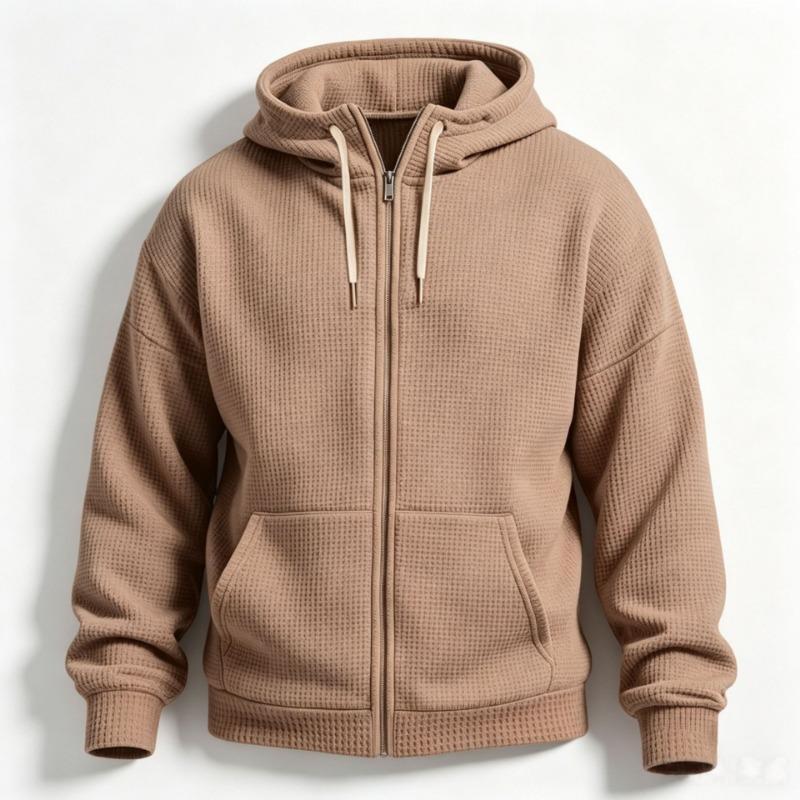 Men S Loose Fit Zip Up Hooded Sweatshirt For Autumn Winter