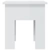 Glossy White Coffee Table 40 x 40 x 42 cm Particleboard