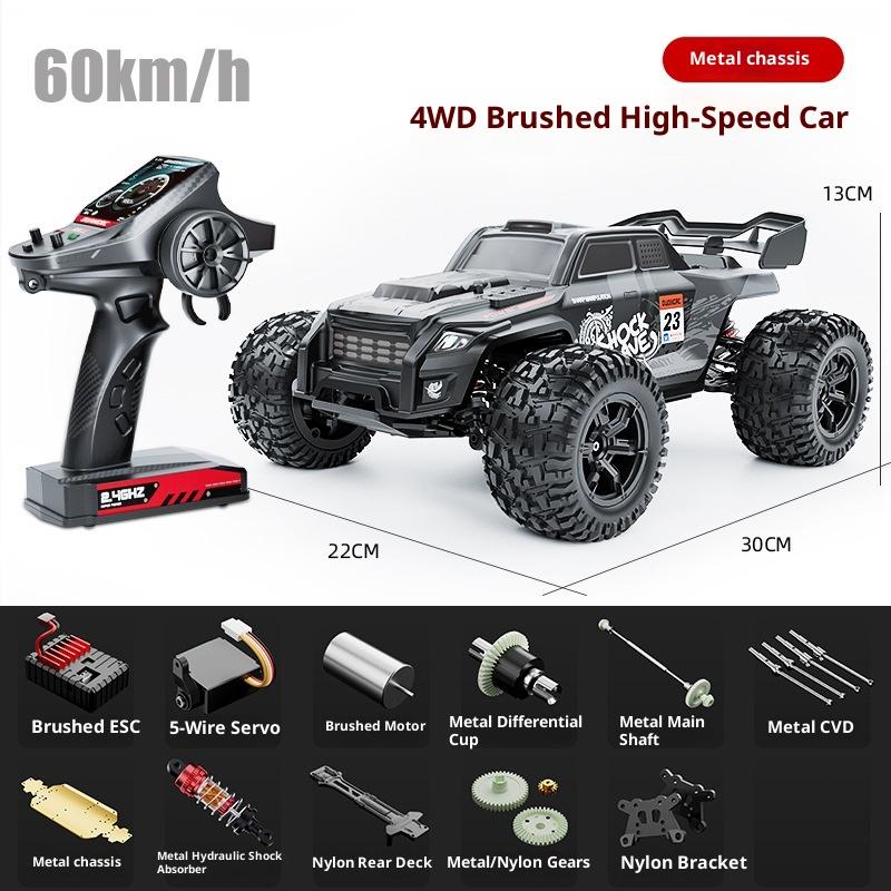 Радиоуправляемая Внедорожная Машина 4WD Высокомощный Щеточный Скалолазный Грузовик Металлическое Шасси Высокоскоростной Гоночный Автомобиль Гусеничный с Дистанционным Управлением для Взрослых