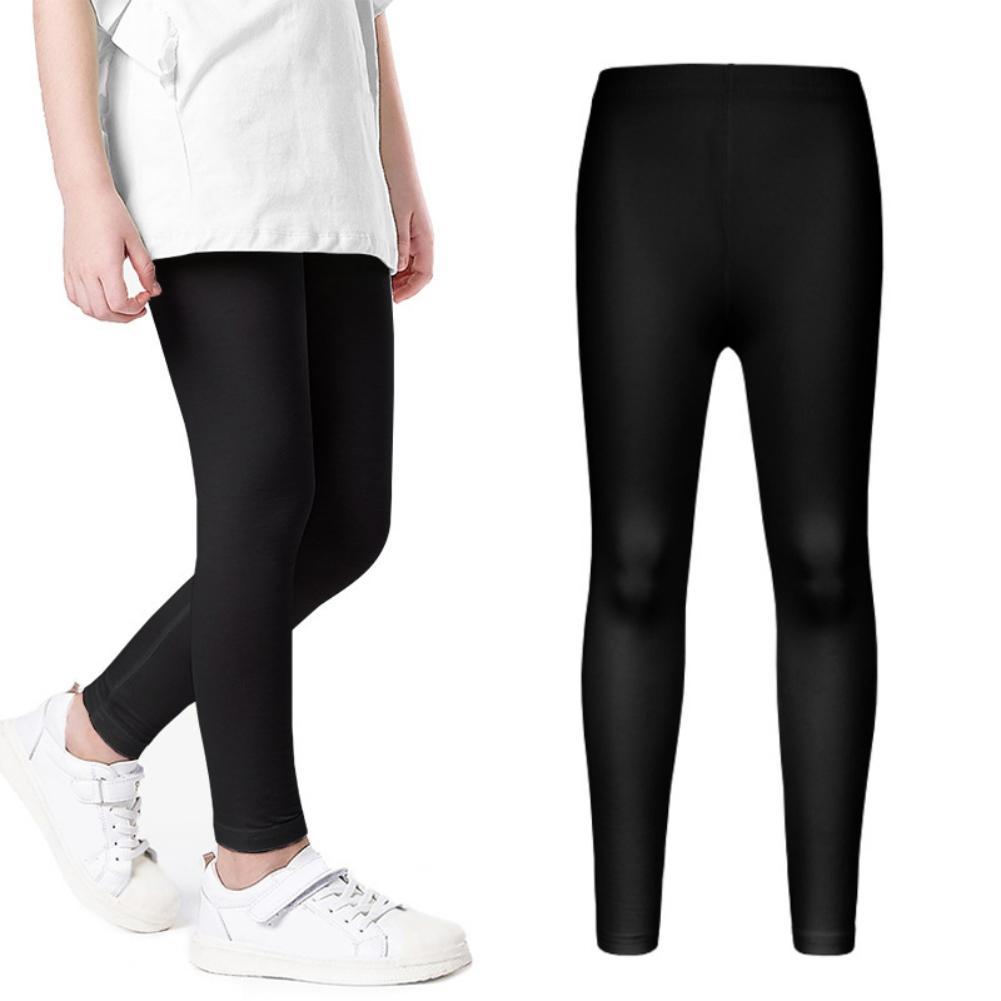 Детские брюки для девочек, мягкие эластичные детские леггинсы, 6 цветов, детские узкие брюки для девочек, однотонные брюки для детей от 3 до 9 лет