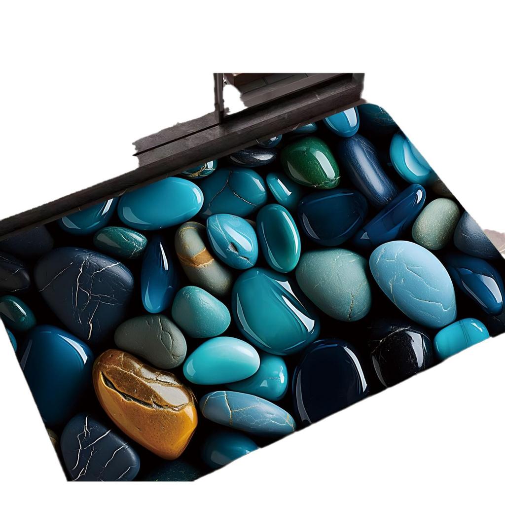 Colorful Pebble Diatom Mud Absorbent Bathroom and Shower Mat