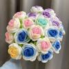 Knitting Wedding Decoration Woven Knitting Flower Fake Flowers Hand Knitting Rose Artificial Flower