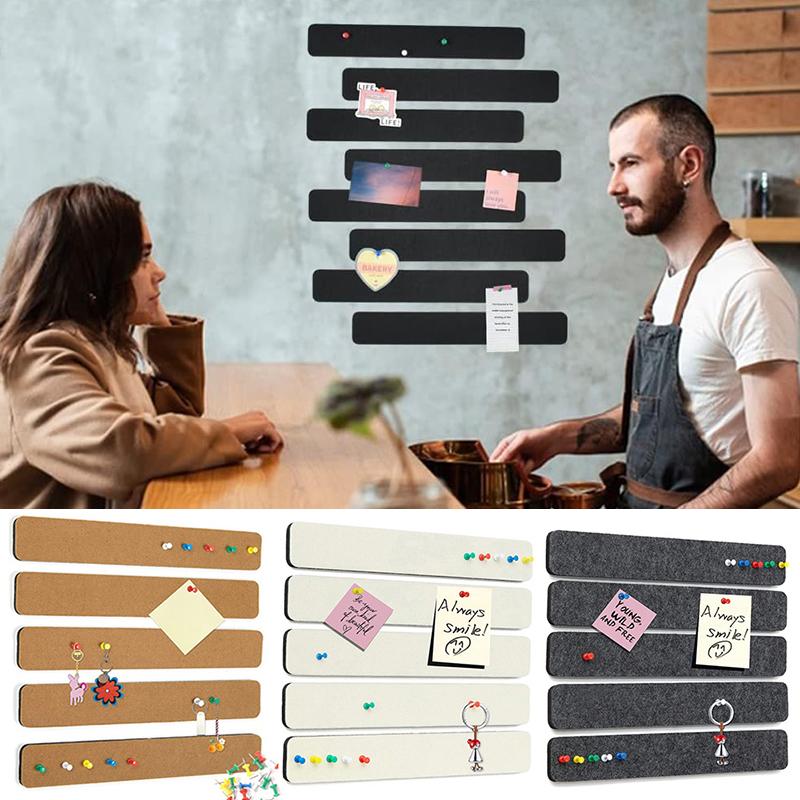Display Cork Pictures Notice Tack Self Memo Bulletin Pin Message Strip Board Felt Wall Strips