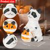 Resin Spooky Mummy Cat Figurine Halloween Decor Holding Pumpkin Sculpture Indoor Home Table Bookshelf Ornament Holiday Display