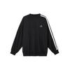 Adidas Logo Striped Loose Pullover Sweatshirt Unisex Sweatshirt Black JL6080
