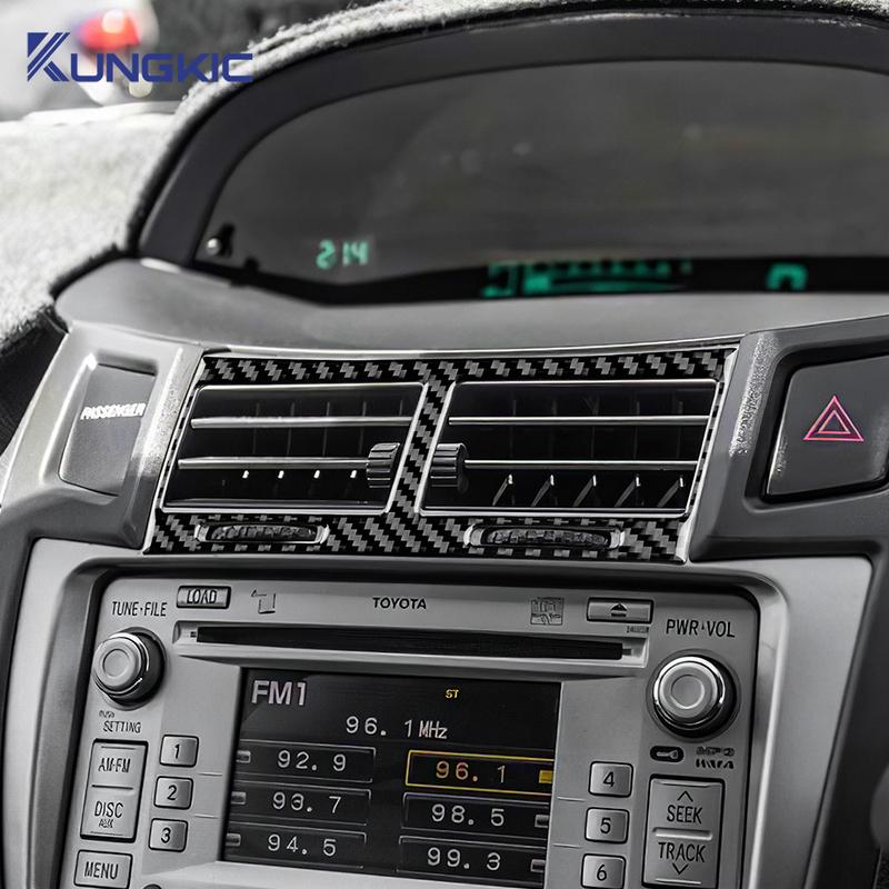 Настоящее Мягкое Углеродное Волокно Для Toyota Yaris XP90 2006 2007 2008 2009 2010 2011 LHD RHD Автомобиль Центральная Консоль Воздуховод Наклейка.
