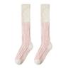 Fuzzy Knee High Socks Women Fluffy Warm Knee Socks Color Socks Leg Warmers Block Thick Winter